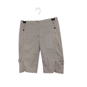 Jamie Sadock Womens Golf Capri Shorts Size 8 Skinnylicious Knee Beige Pockets